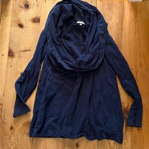 Vintage Anthropology Prairie Underground Long Sleeve Cowl Neck Navy Blue